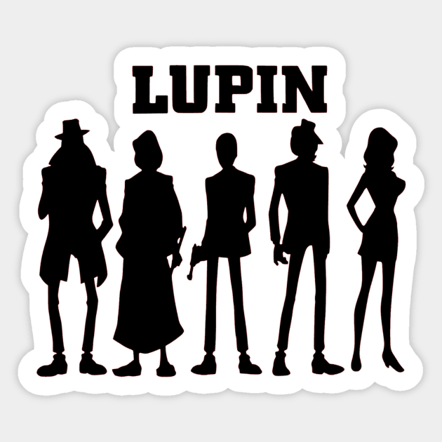 Lupin and his gang Sticker by OtakuPapercraft